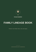 Fields of Yesterday: Family Lineage Book | Editable Genealogy Book | Create Your Own Family Tree Photo Book