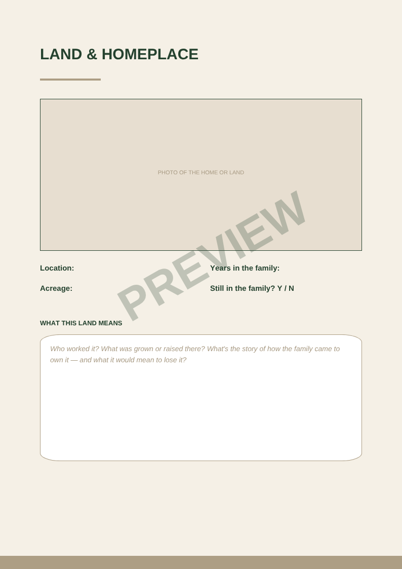 Fields of Yesterday: Family Lineage Book | Editable Genealogy Book | Create Your Own Family Tree Photo Book